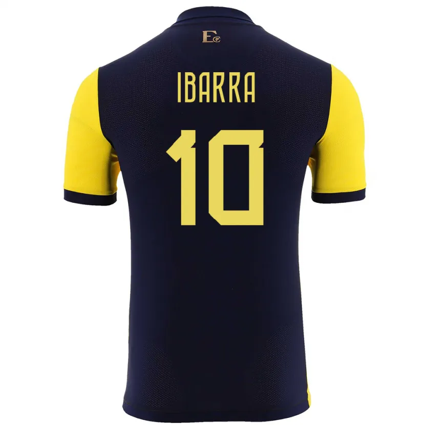 Danxen Pánské Ekvádor Romario Ibarra #10 Žlutá Domů Hráčské Dresy 24-26 Dres