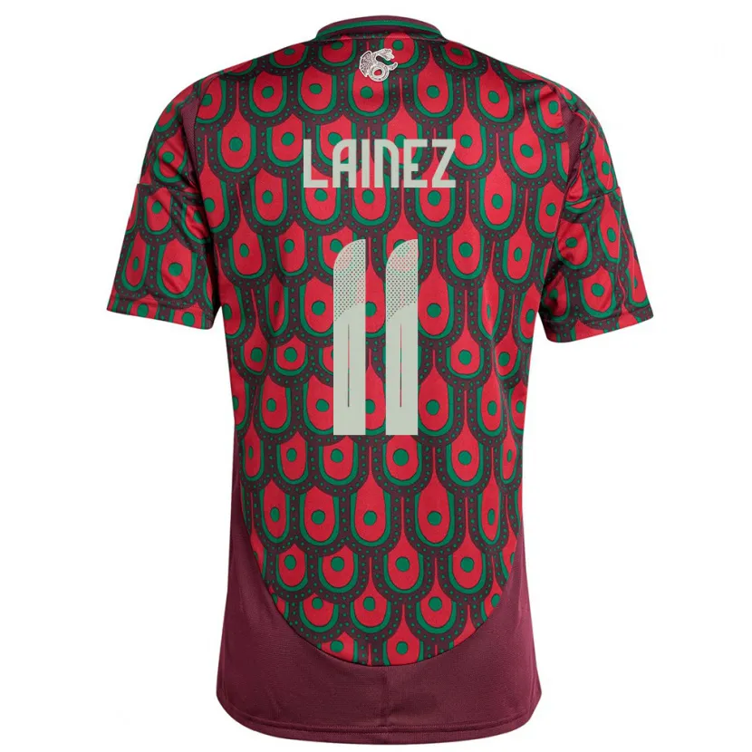 Danxen Pánské Mexiko Diego Lainez #11 Maroon Domů Hráčské Dresy 24-26 Dres