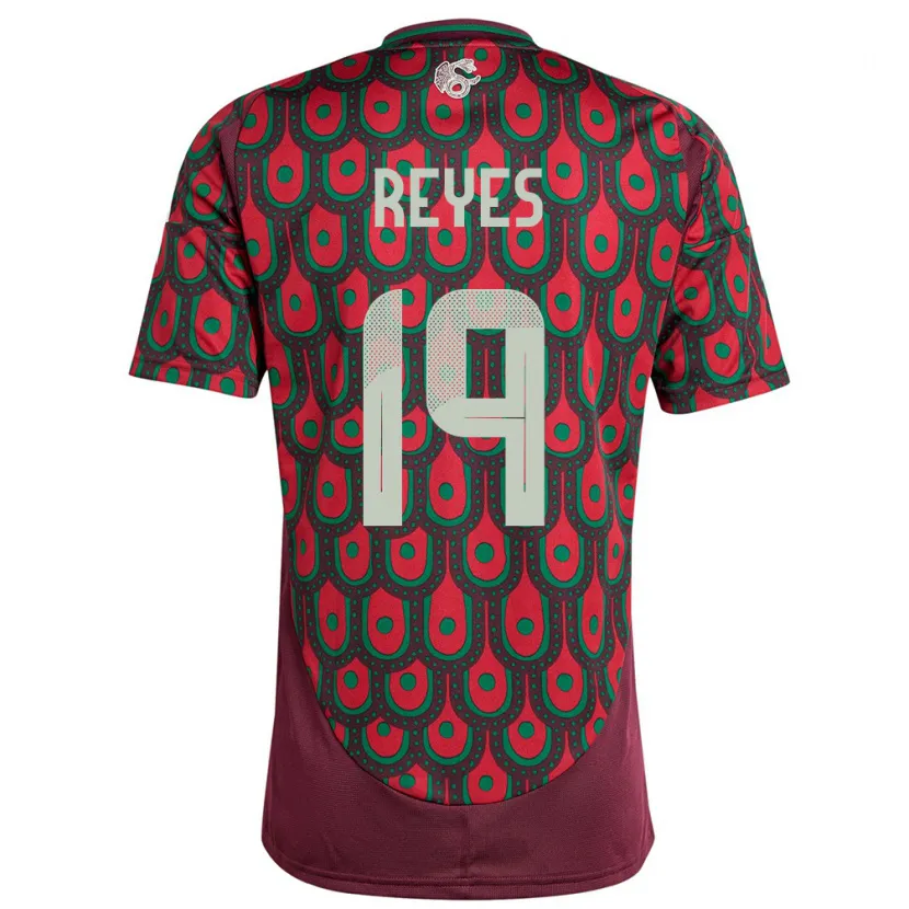 Danxen Pánské Mexiko Israel Reyes #19 Maroon Domů Hráčské Dresy 24-26 Dres