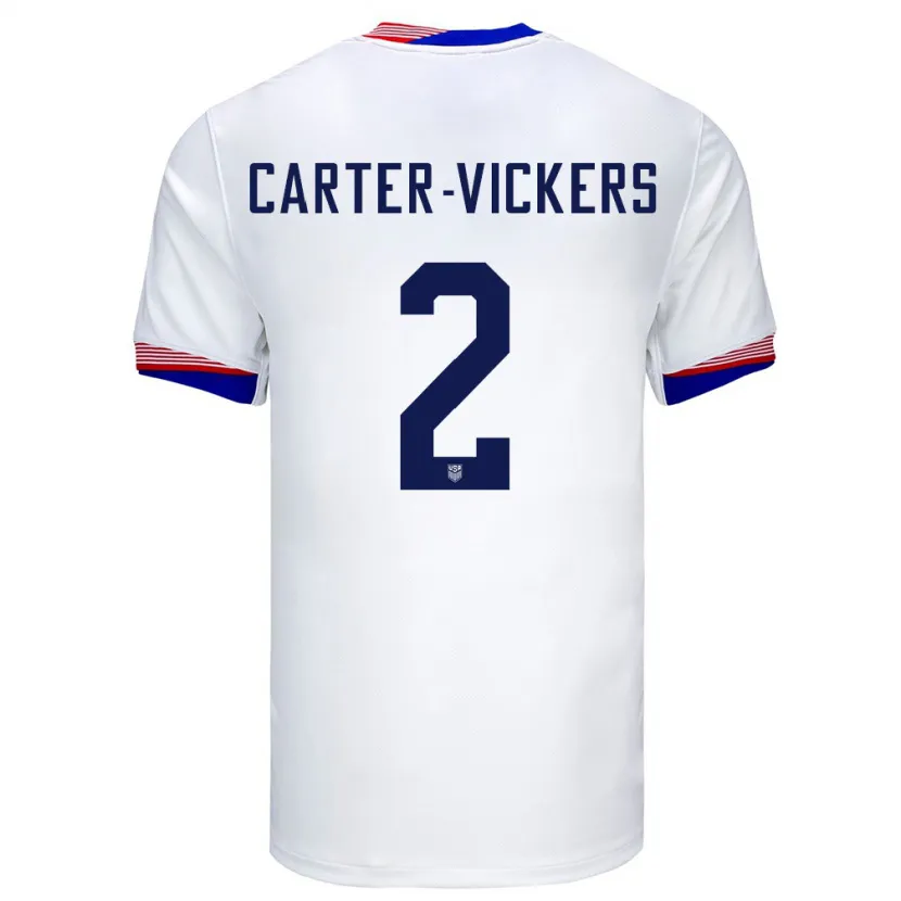 Danxen Pánské Spojené Státy Americké Cameron Carter-Vickers #2 Bílý Domů Hráčské Dresy 24-26 Dres
