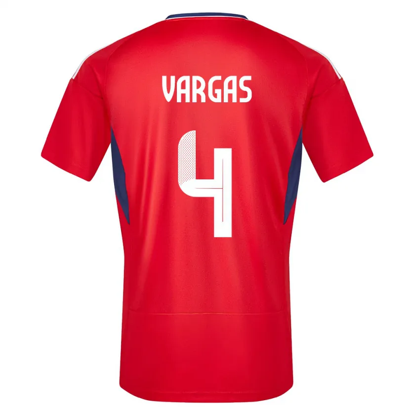Danxen Pánské Kostarika Juan Pablo Vargas #4 Červené Domů Hráčské Dresy 24-26 Dres