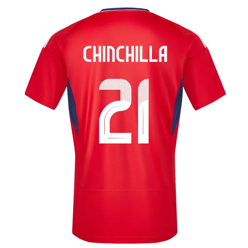 Danxen Pánské Kostarika Viviana Chinchilla #21 Červené Domů Hráčské Dresy 24-26 Dres