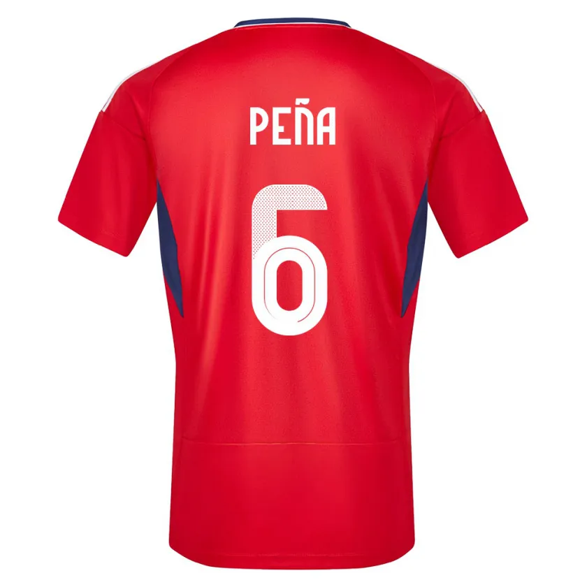 Danxen Pánské Kostarika Ricardo Pena #6 Červené Domů Hráčské Dresy 24-26 Dres