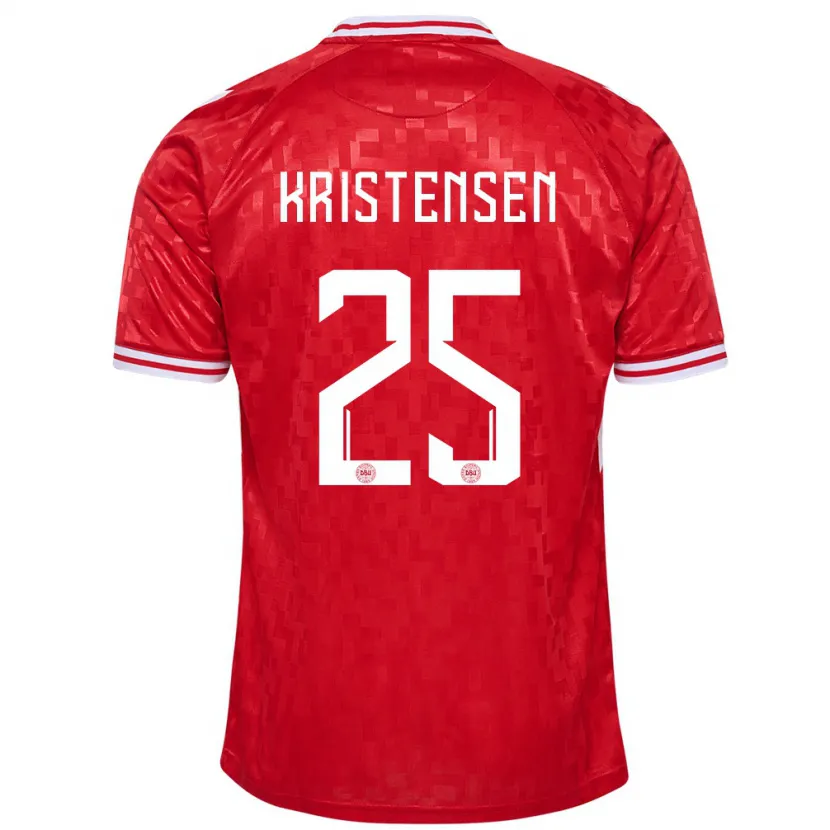 Danxen Pánské Dánsko Rasmus Kristensen #25 Červené Domů Hráčské Dresy 24-26 Dres