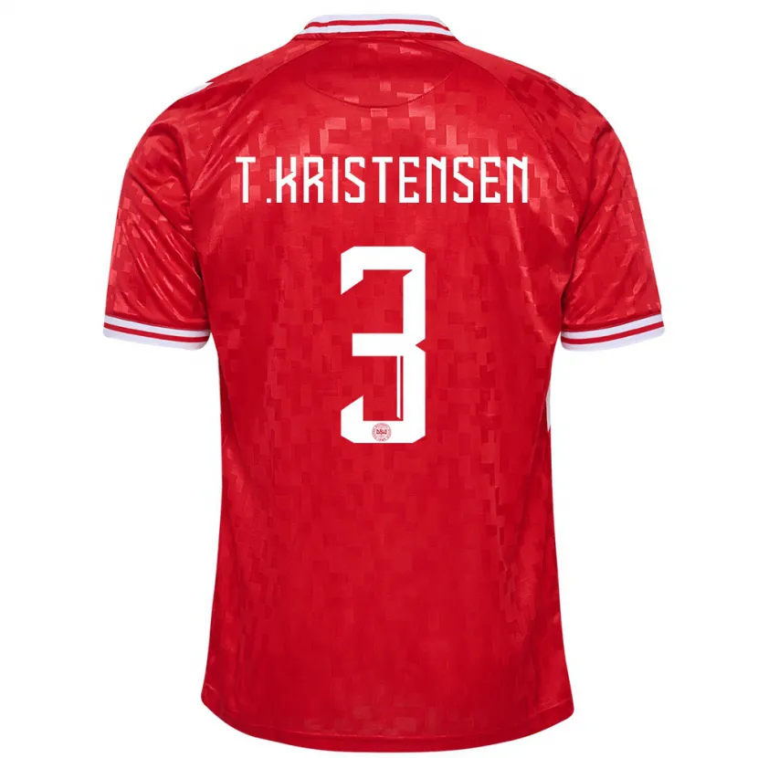 Danxen Pánské Dánsko Thomas Kristensen #3 Červené Domů Hráčské Dresy 24-26 Dres