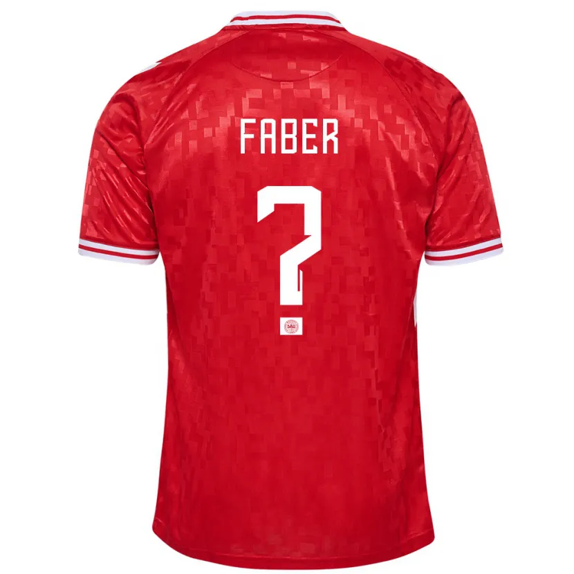 Danxen Pánské Dánsko William Faber #0 Červené Domů Hráčské Dresy 24-26 Dres