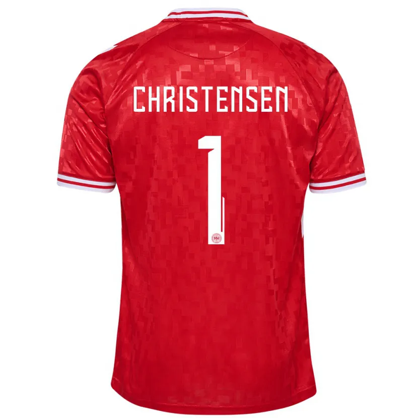 Danxen Pánské Dánsko Lene Christensen #1 Červené Domů Hráčské Dresy 24-26 Dres