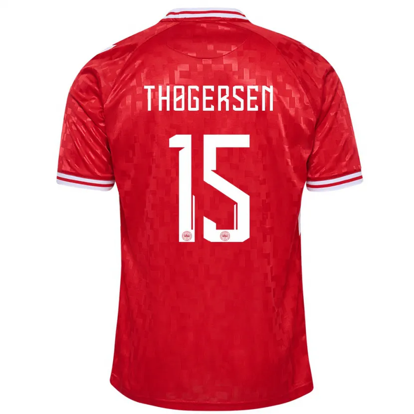 Danxen Pánské Dánsko Frederikke Thøgersen #15 Červené Domů Hráčské Dresy 24-26 Dres