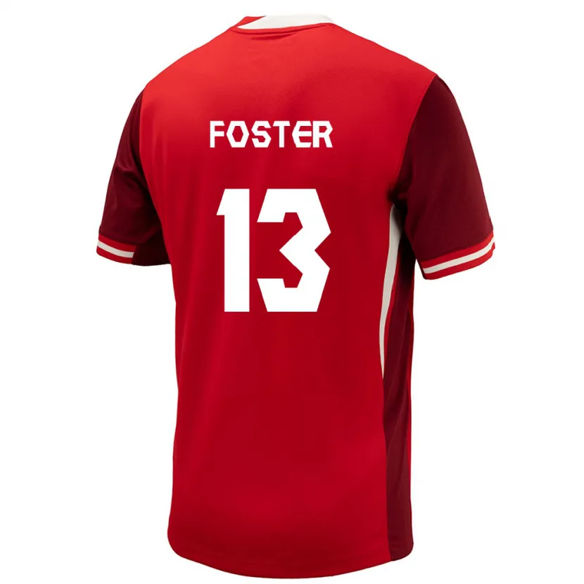 Danxen Pánské Kanada Rylee Foster #13 Červené Domů Hráčské Dresy 24-26 Dres