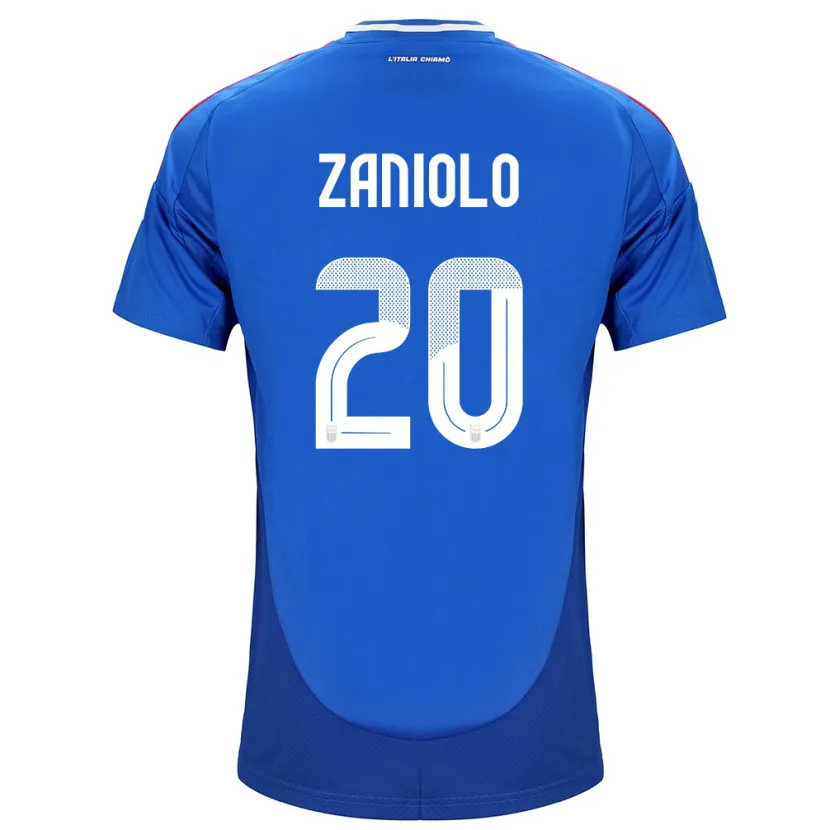 Danxen Pánské Itálie Nicolò Zaniolo #20 Modrý Domů Hráčské Dresy 24-26 Dres