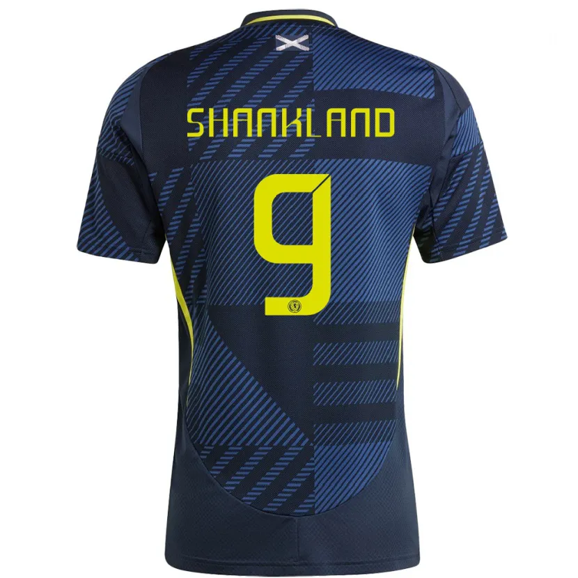 Danxen Pánské Skotsko Lawrence Shankland #9 Tmavě Modrá Domů Hráčské Dresy 24-26 Dres