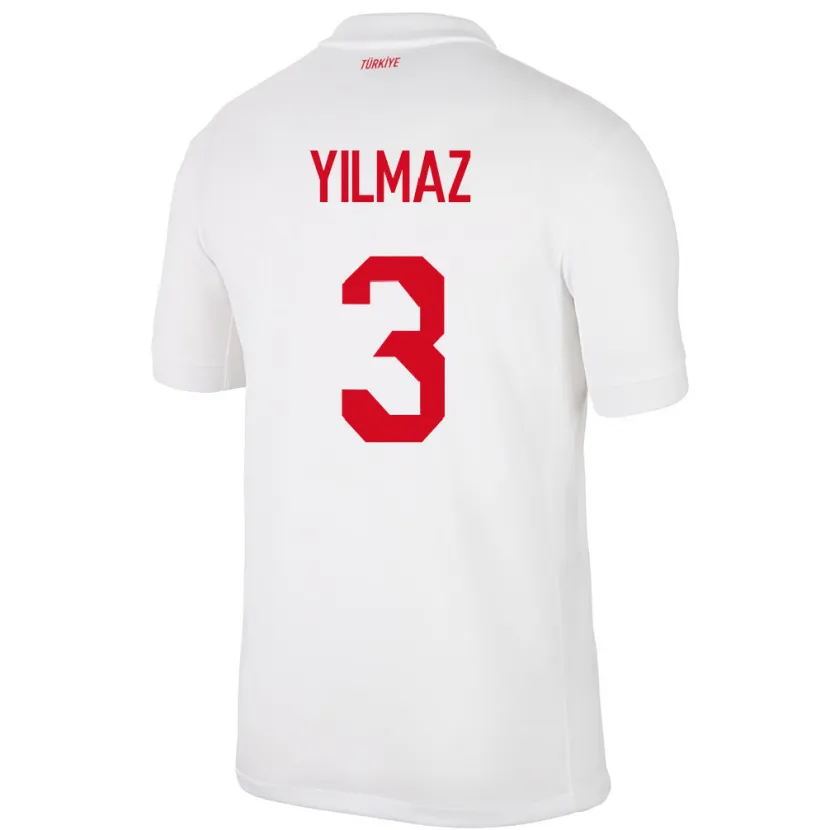 Danxen Pánské Turecko Berkay Yılmaz #3 Bílý Domů Hráčské Dresy 24-26 Dres