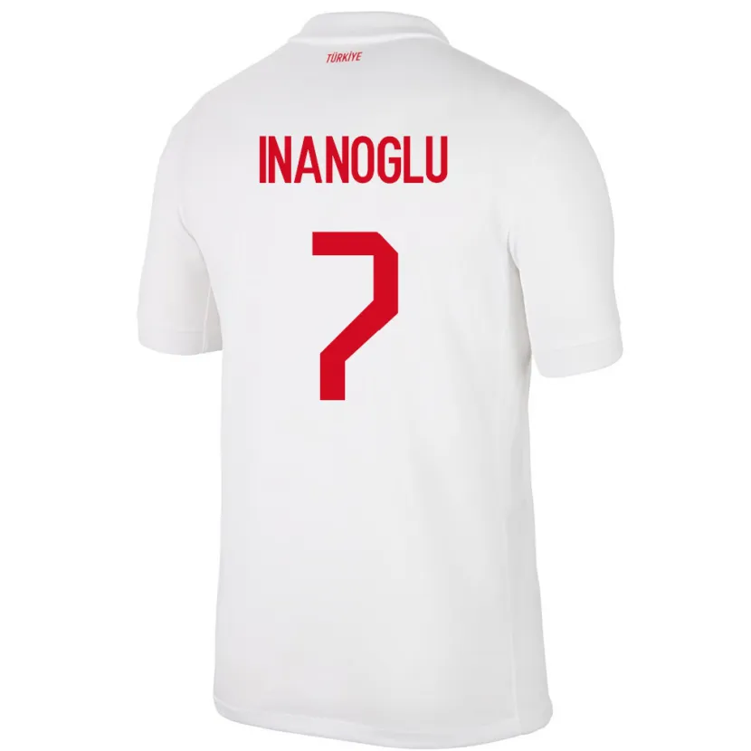 Danxen Pánské Turecko Kaan İnanoğlu #7 Bílý Domů Hráčské Dresy 24-26 Dres