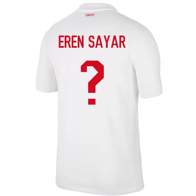 Danxen Pánské Turecko Emin Eren Sayar #0 Bílý Domů Hráčské Dresy 24-26 Dres