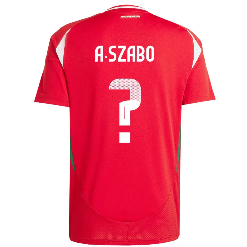 Danxen Pánské Maďarsko Alex Szabó #0 Červené Domů Hráčské Dresy 24-26 Dres