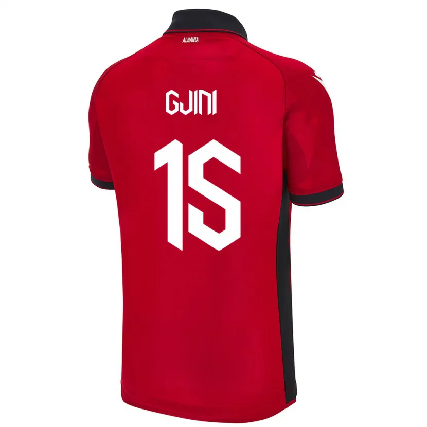 Danxen Pánské Albánie Elmando Gjini #15 Červené Domů Hráčské Dresy 24-26 Dres