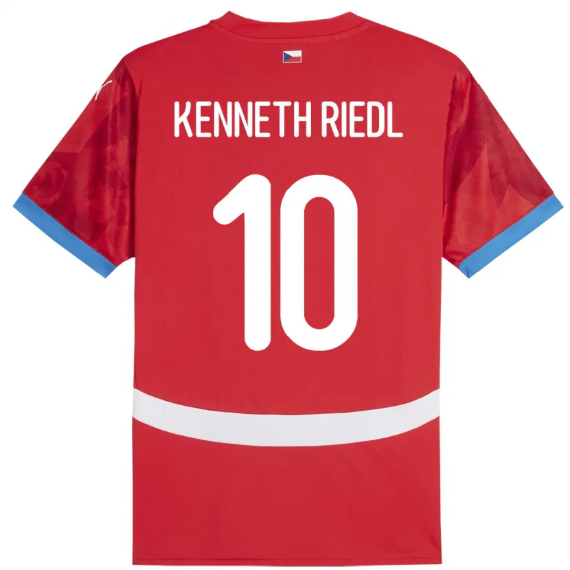 Danxen Pánské Česko Victor Kenneth Riedl #10 Červené Domů Hráčské Dresy 24-26 Dres