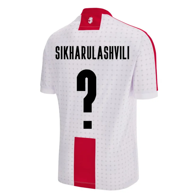 Danxen Pánské Georgia Nika Sikharulashvili #0 Bílý Domů Hráčské Dresy 24-26 Dres