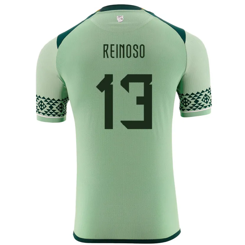 Danxen Pánské Bolívie Jair Reinoso #13 Světle Zelená Domů Hráčské Dresy 24-26 Dres