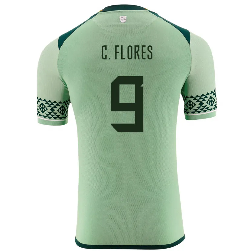 Danxen Pánské Bolívie Cesar Flores #9 Světle Zelená Domů Hráčské Dresy 24-26 Dres