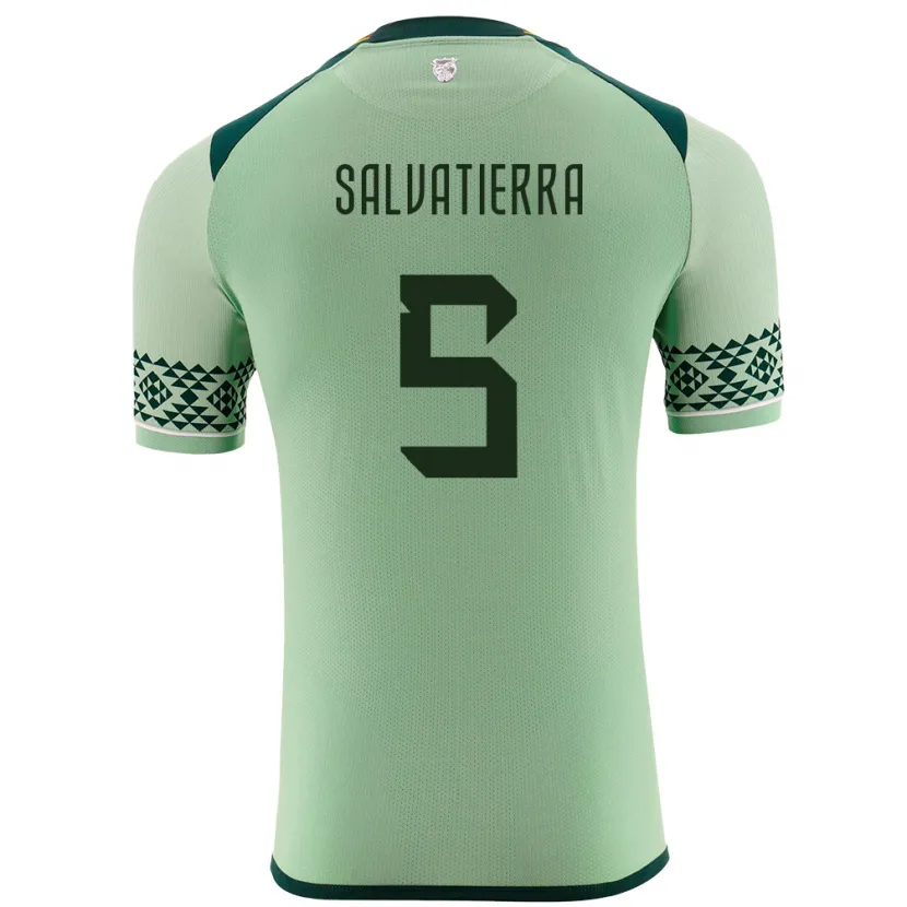 Danxen Pánské Bolívie Érika Salvatierra #5 Světle Zelená Domů Hráčské Dresy 24-26 Dres