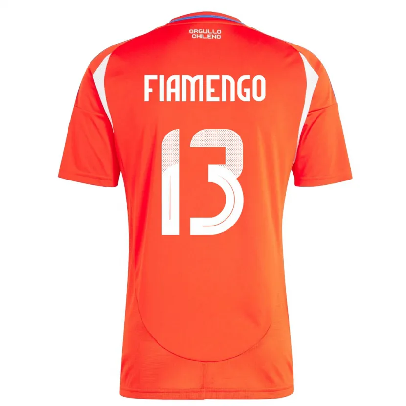 Danxen Pánské Chile Darko Fiamengo #13 Červené Domů Hráčské Dresy 24-26 Dres