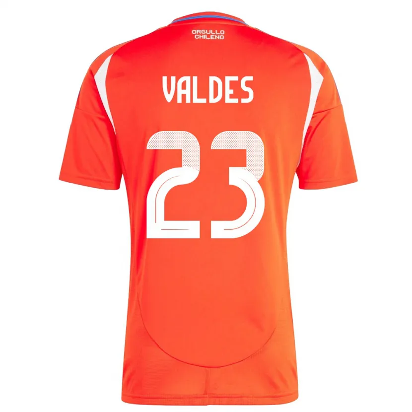 Danxen Pánské Chile Francisco Valdés #23 Červené Domů Hráčské Dresy 24-26 Dres