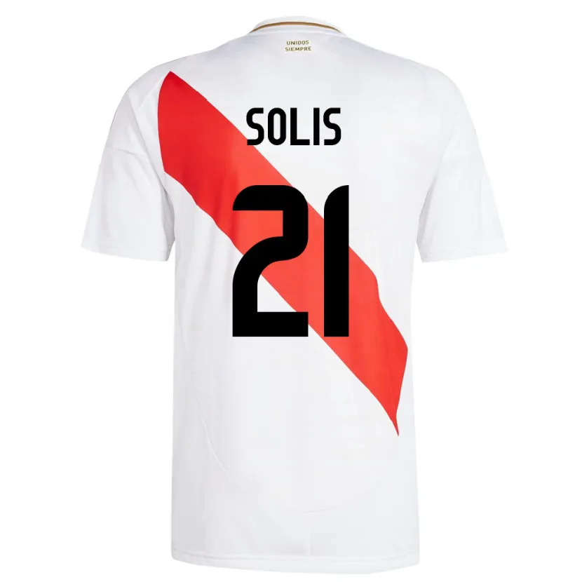 Danxen Pánské Peru Renato Solís #21 Bílý Domů Hráčské Dresy 24-26 Dres