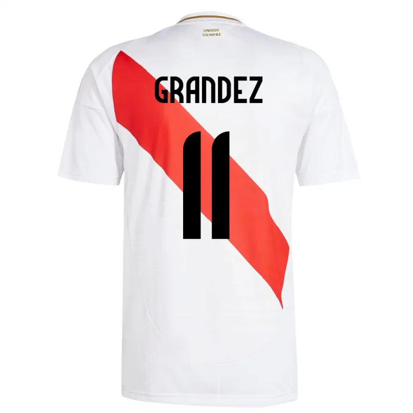 Danxen Pánské Peru Guillermo Grández #11 Bílý Domů Hráčské Dresy 24-26 Dres