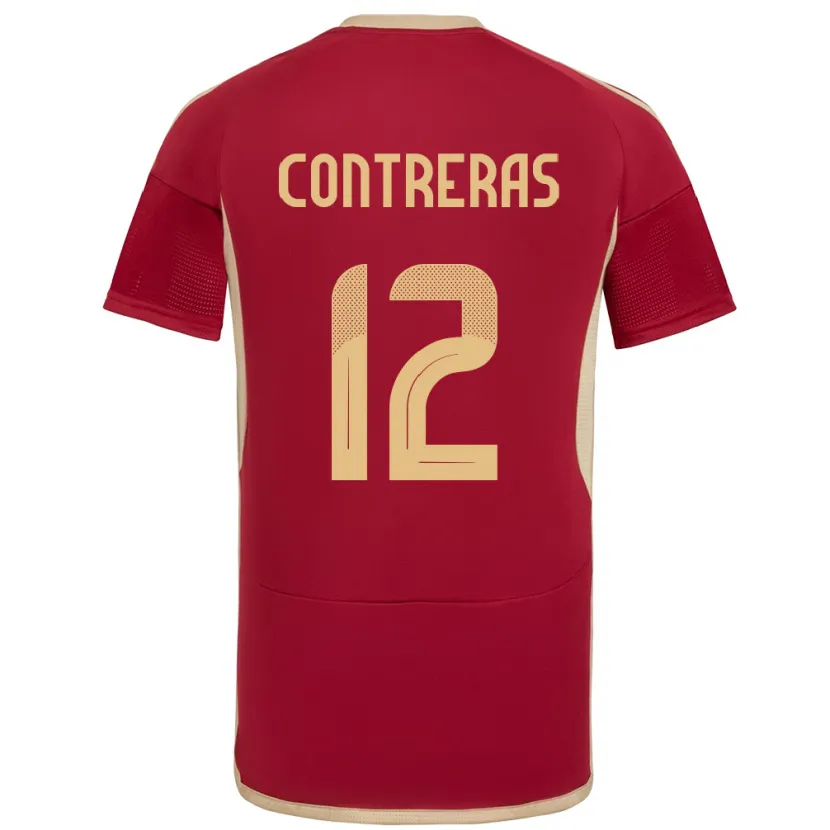 Danxen Pánské Venezuela José Contreras #12 Burgundské Domů Hráčské Dresy 24-26 Dres