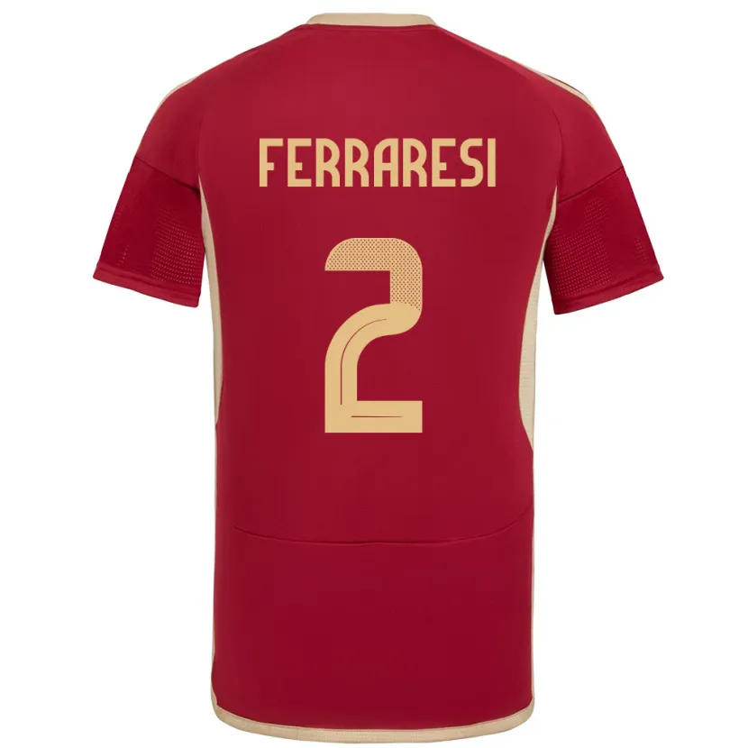 Danxen Pánské Venezuela Nahuel Ferraresi #2 Burgundské Domů Hráčské Dresy 24-26 Dres