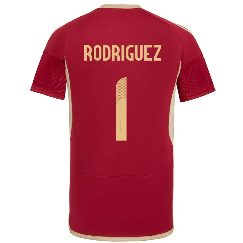 Danxen Pánské Venezuela Samuel Rodriguez #1 Burgundské Domů Hráčské Dresy 24-26 Dres