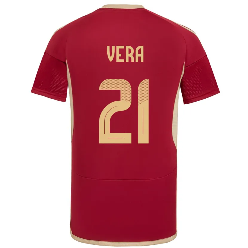 Danxen Pánské Venezuela Andry Vera #21 Burgundské Domů Hráčské Dresy 24-26 Dres