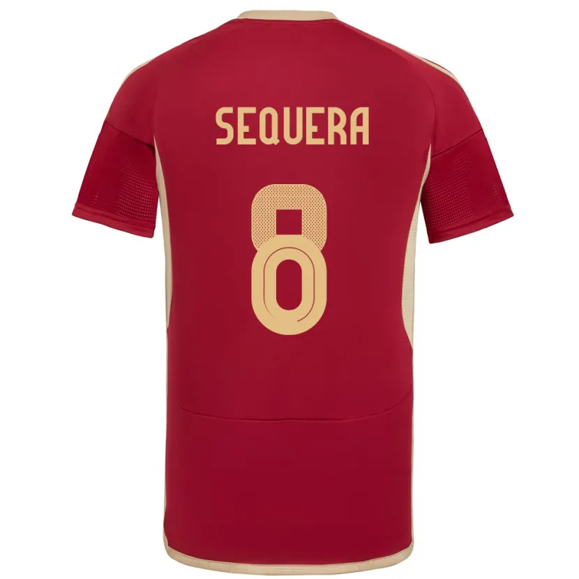 Danxen Pánské Venezuela Giovanny Sequera #8 Burgundské Domů Hráčské Dresy 24-26 Dres