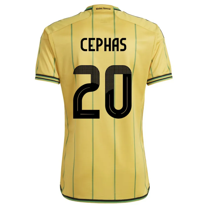 Danxen Pánské Jamajka Renaldo Cephas #20 Žlutá Domů Hráčské Dresy 24-26 Dres
