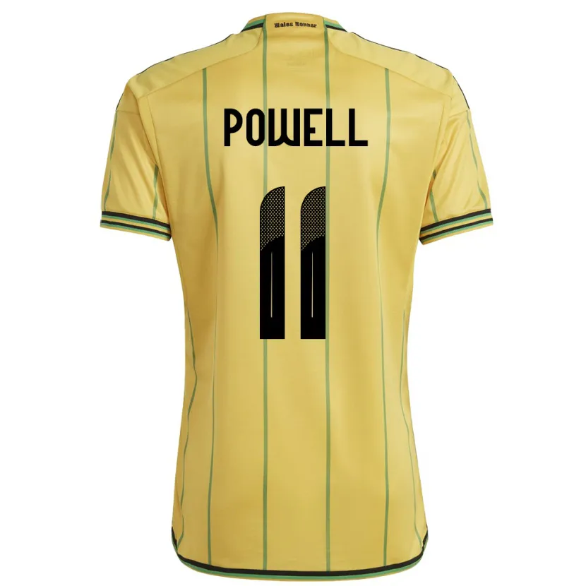 Danxen Pánské Jamajka Destiny Powell #11 Žlutá Domů Hráčské Dresy 24-26 Dres