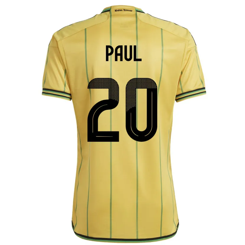 Danxen Pánské Jamajka Lachante Paul #20 Žlutá Domů Hráčské Dresy 24-26 Dres