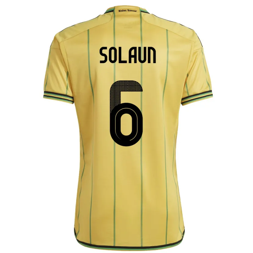 Danxen Pánské Jamajka Havana Solaun #6 Žlutá Domů Hráčské Dresy 24-26 Dres