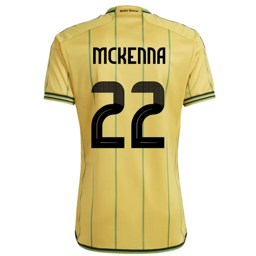 Danxen Pánské Jamajka Kayla Mckenna #22 Žlutá Domů Hráčské Dresy 24-26 Dres