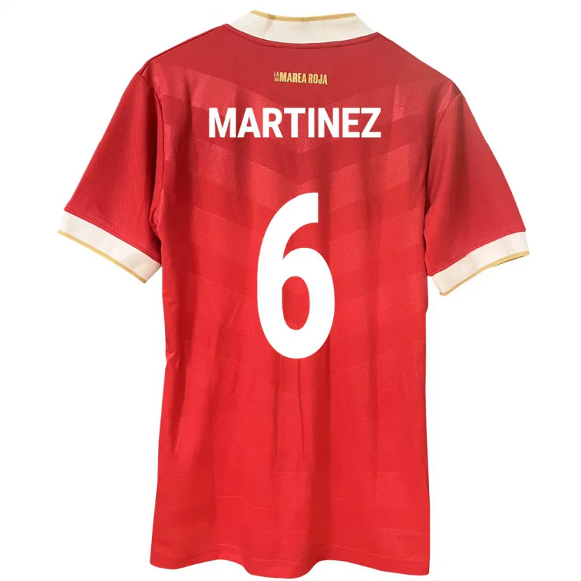 Danxen Pánské Panama Christian Martínez #6 Červené Domů Hráčské Dresy 24-26 Dres