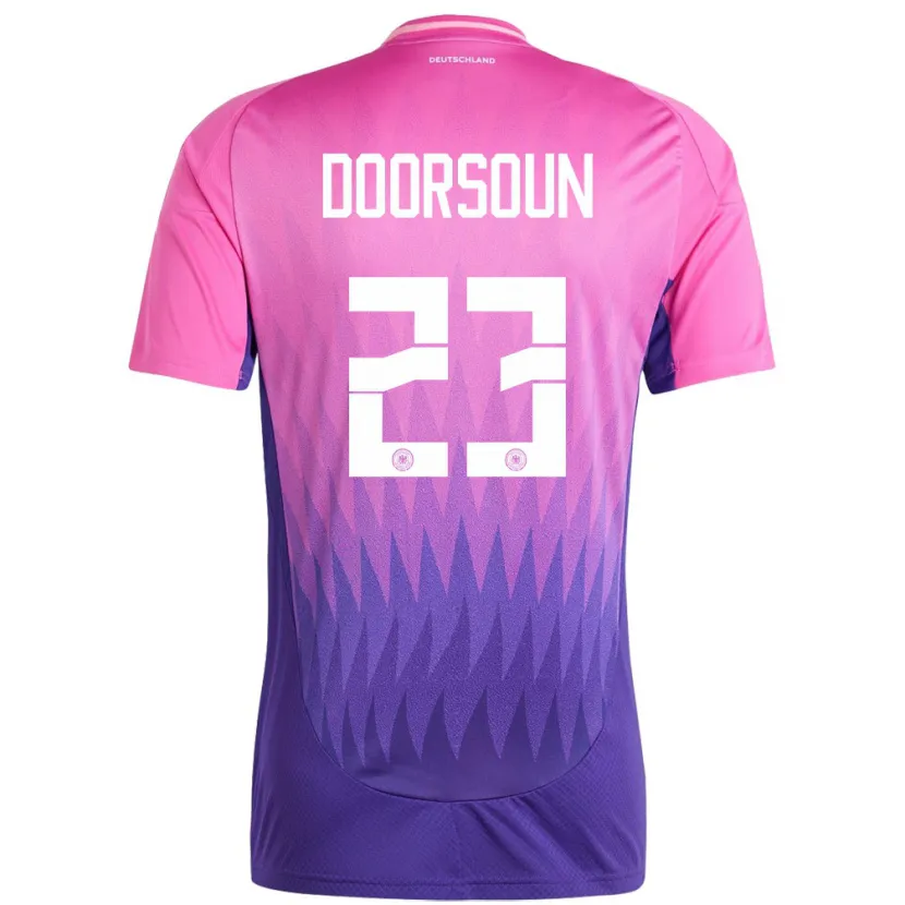 Danxen Pánské Německo Sara Doorsoun #23 Růžově Fialová Daleko Hráčské Dresy 24-26 Dres
