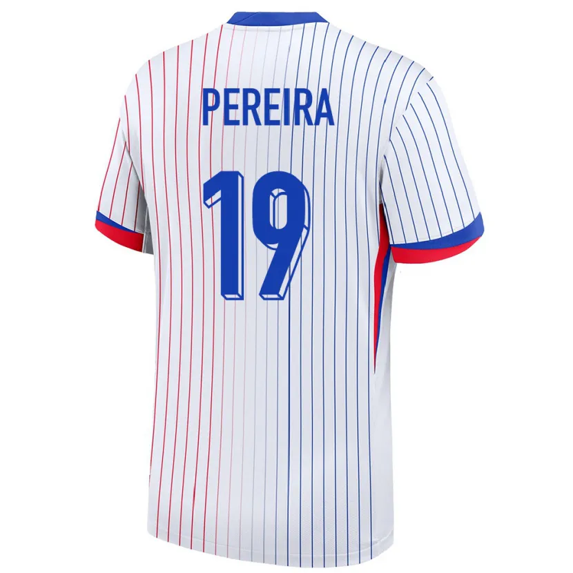 Danxen Pánské Francie Brayann Pereira #19 Bílý Daleko Hráčské Dresy 24-26 Dres
