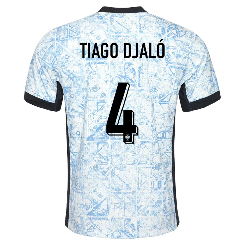 Danxen Pánské Portugalsko Tiago Djalo #4 Krémově Modrá Daleko Hráčské Dresy 24-26 Dres
