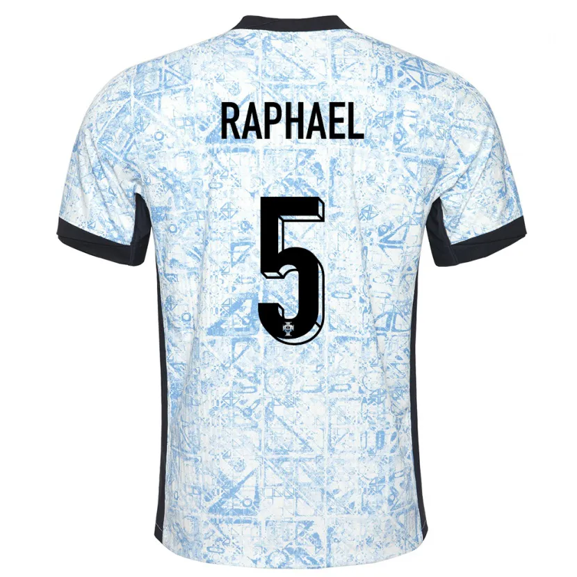 Danxen Pánské Portugalsko Raphael Guerreiro #5 Krémově Modrá Daleko Hráčské Dresy 24-26 Dres