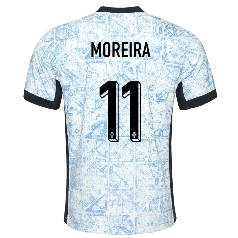 Danxen Pánské Portugalsko Diego Moreira #11 Krémově Modrá Daleko Hráčské Dresy 24-26 Dres