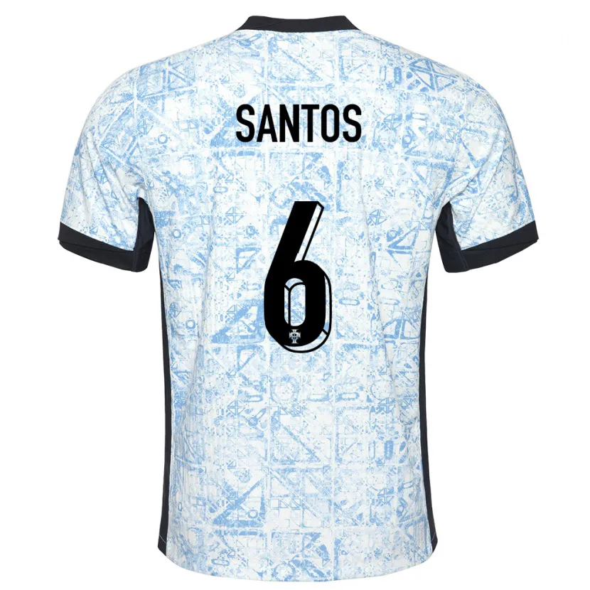 Danxen Pánské Portugalsko Vasco Santos #6 Krémově Modrá Daleko Hráčské Dresy 24-26 Dres