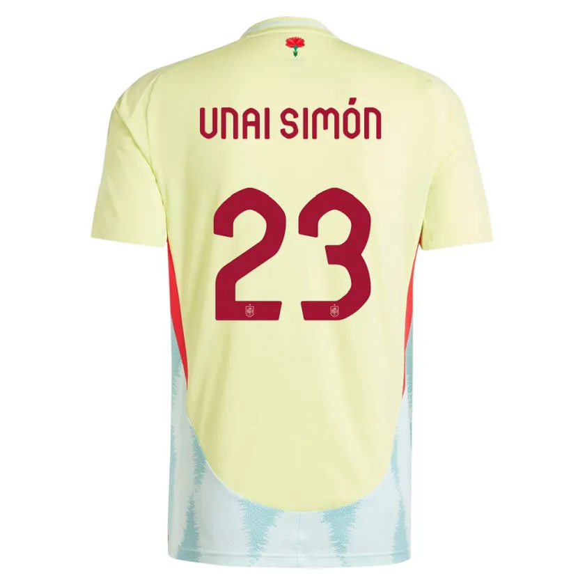 Danxen Pánské Španělsko Unai Simon #23 Žlutá Daleko Hráčské Dresy 24-26 Dres