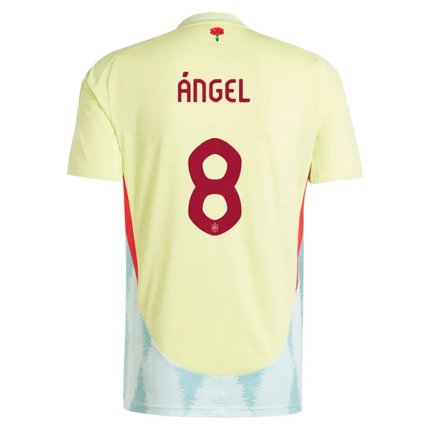 Danxen Pánské Španělsko Manuel Angel #8 Žlutá Daleko Hráčské Dresy 24-26 Dres