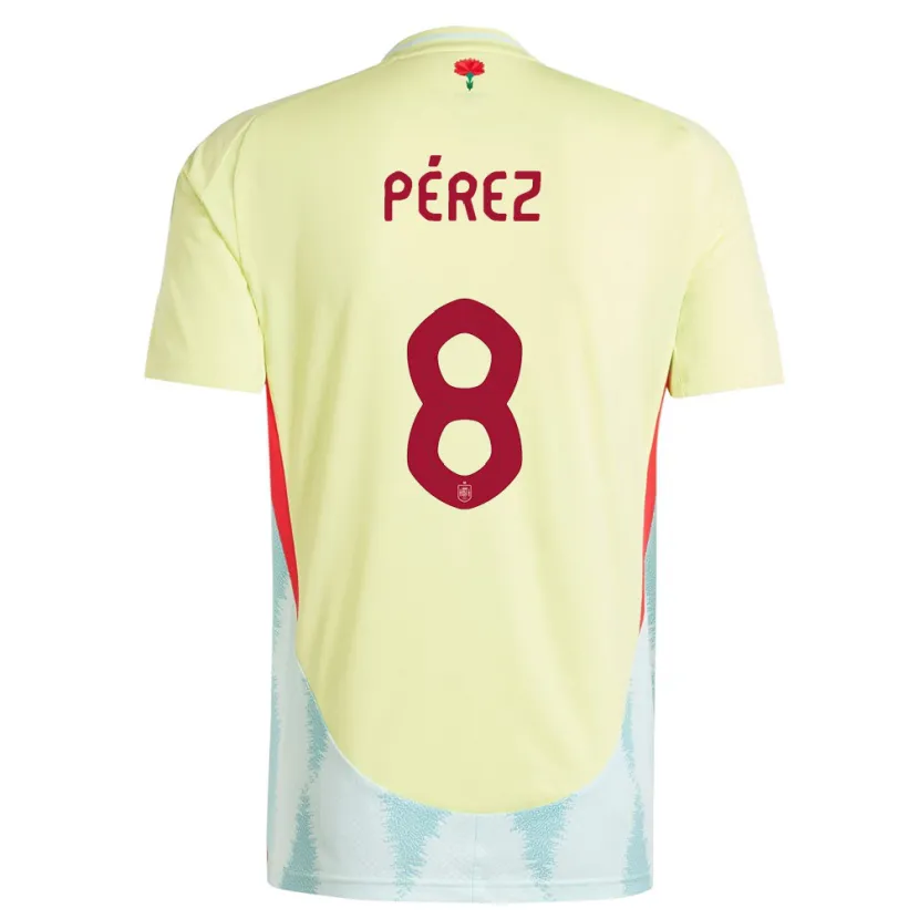 Danxen Pánské Španělsko Dani Perez #8 Žlutá Daleko Hráčské Dresy 24-26 Dres