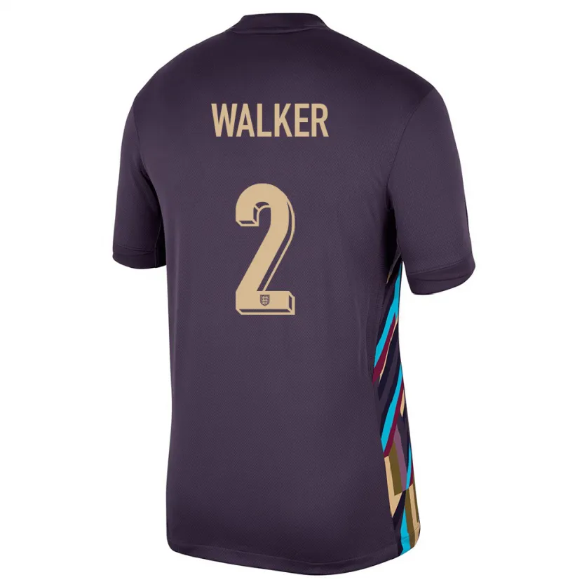 Danxen Pánské Anglie Kyle Walker #2 Tmavá Rozinka Daleko Hráčské Dresy 24-26 Dres